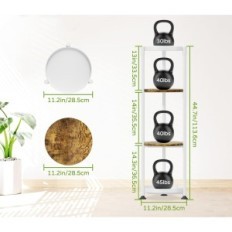 Étagère iDavosic.ly 4 niveaux sur les plantes 45 pouces métal métal blanc brun blanc