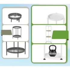 Étagère iDavosic.ly 4 niveaux sur les plantes 45 pouces métal métal blanc brun blanc