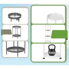 Étagère iDavosic.ly 4 niveaux sur les plantes 45 pouces métal métal blanc brun blanc