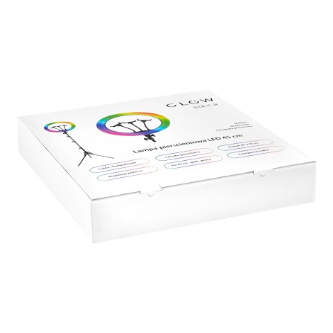 Lâmpada de Argola GLOW 18" BSC RGB com tripé 45W — embalagem