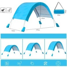 Plaža jolitac šator 270 cm UV zaštite vrećice s plavim pijeskom 2-4 OS