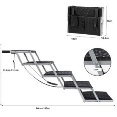 Heeyoo Escalier pour un chien portable 134.6 x 42.9 x 71.1cm