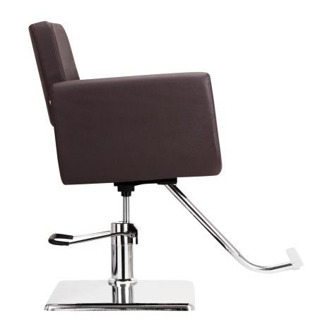 Fauteuil de coiffure Gabbiano Helsinki marron — vue latérale