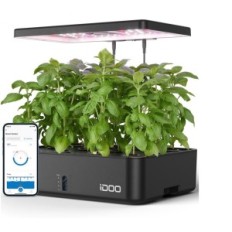 idoo Inner Herbal Garden med LED-belysning Hydroponisk system for urter og planteavl