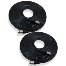 Cables de micrófono GLS Audio 15m XLR Macho hembra 2 piezas