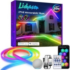 LED-lint Lichaser RGB + IC 20M WiFi-ga, veekindel, muusika sünkroonimine