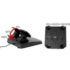 Volante del juego con pedales DOYO, compatible con PS4, PS3, PC, interruptor