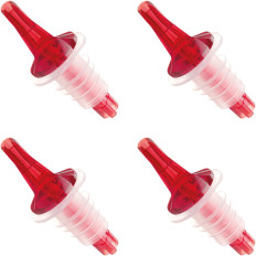 Vierta dispensador de botellas - Set rojo 4pcs.