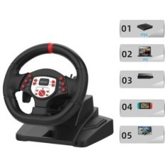 Žaidimo vairas su doyo pedals, suderinama su PS4, PS3, PC, jungiklis