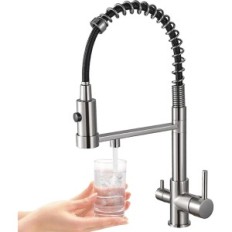 Virtuves jaucējkrāns ar ūdens filtru Mogfct 3in1, izmantots niķelis