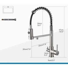 Keukenkraan met waterfilter Mogfct 3in1, nikkel, gebruikt