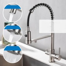 Rubinetto da cucina con filtro dell'acqua MogfCt 3in1, nichel, usato