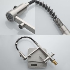 Köks kran med vattenfilter mogfct 3in1, nickel, används