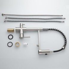 Köks kran med vattenfilter mogfct 3in1, nickel, används