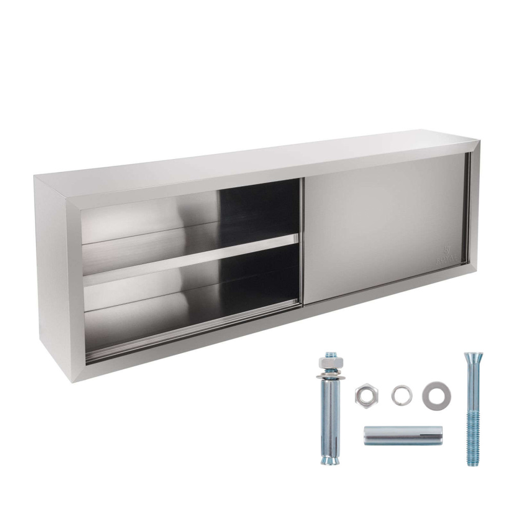 Gabinete de pared de acero con ancho de puerta corredera 160 cm