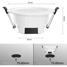 Geyueya Lampade da soffitto da incasso con set di telecomando di luci a LED intelligenti con luminosità e regolazione del colore