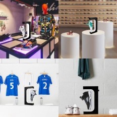 Uvehas Flotting Display-Stand sur les baskets avec éclairage LED