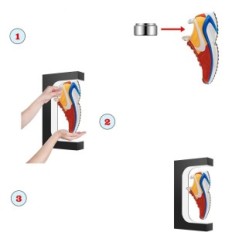 Uvehas Flotting Display-Stand sur les baskets avec éclairage LED