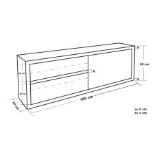 Plieno sienos spintelė su stumdomomis durų plotėmis 160 cm