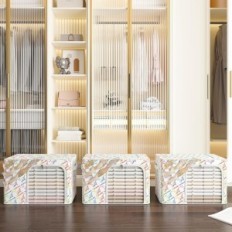 Boîte de rangement en coton renforcé de Kancampi, 4 pcs.