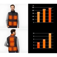 Gilet SevDie avec chauffage 9 Zones, 16000mAh, 7,4 V, taille S