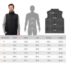 Sevdie vest met verwarming 9 zones, 16000mAh, 7.4V, maat S