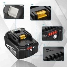 Et sæt 2 Topbatt 18V 5500mAh BL1860B batteri med LED, udstilling