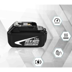 Een set van 2 Topbatt 18v 5500mAh BL1860B-batterij met LED, tentoonstelling