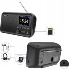 Bluetooth Bluetooth DAB / FM Radio usado, 2,41 '' 4000mAh microSD / TF / AUX Leicke