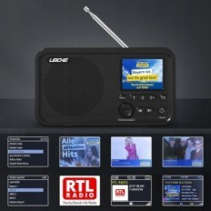 Bluetooth Bluetooth DAB / FM Radio usado, 2,41 '' 4000mAh microSD / TF / AUX Leicke