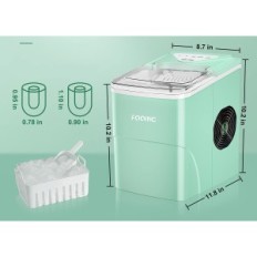 Máquina de gelo Fooing 2L Cubos Fast 6 Min LED Display, Exposição