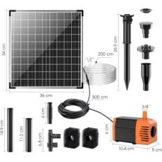 Bulza de estanque de 25 vatios con un cable de 5 metros para un gaitero de agua y fuentes con un trabajo tranquilo y eficiente, 