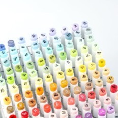 Alcoholic Markers Ohuhu Honolulu 48 Colors Double Tip, Used