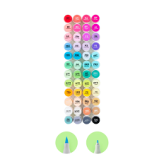 Marqueurs alcoolisés Ohuhu Honolulu 48 couleurs double conseil, utilisé