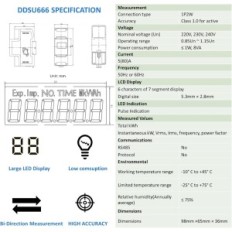 CHNT DDSU666-CT yksivaiheinen elektroninen älykäs energialaskuri
