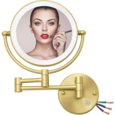 damaged Gold Mirror RECKODOR wall with backlight and magnification, 1-5x, 7W