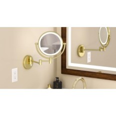 muro de cálculo de espejo dañado con retroiluminación y ampliación, 1-5x, 7W