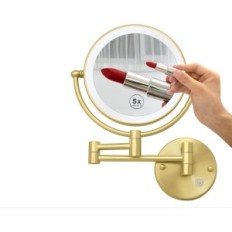 beschadigde gouden spiegelberijvingmuur met achtergrondverlichting en vergroting, 1-5x, 7W