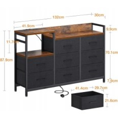 Kitcher Disc-0156, 2 USB-Anschlüsse und 2 Buchsen, 132 x 30 x 88 cm, verwendet