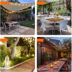 Lampade a LED Kawaya 23 m impermeabile Garland Giardino per decorazione esterna