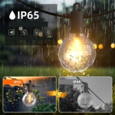 Lampes à LED Kawaya 23 m Guirlandes de jardin imperméables pour la décoration externe