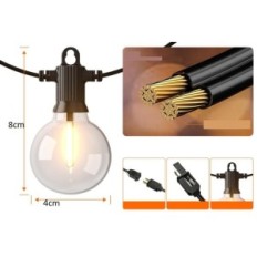 Lámparas LED Kawaya 23 M Guirnaldas a prueba de agua para decoración externa