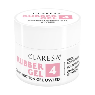 Claresa Rubber stavebný gél 4 90g — pohľad spredu
