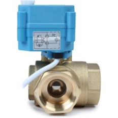 Brass 3-way valve U.S. Solid A20-T25-B3-B, Vanone USS-MSV10017-G