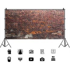 Foto Bakgrund Yongfoto 6 x 3 m Vinyl gammal tegel bakgrund för studio och filmer