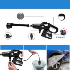 Kevsuvqin 100 bar za čiščenje akumulatorjev, 4000mAh, 10L, črna, 6-W-1 škropilna glava