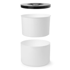 IJs-ijscontainer op wit ijs met zwart deksel 5L