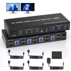 KVM ARKIDYN PLUS Switch 4 Vrata 2 USB 3.0 Monitorji EDID 4K HDMI AUDIO