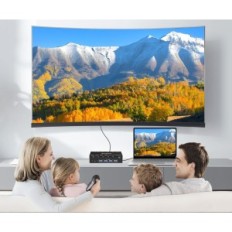 KVM Kceve HDMI 4x1 Vaihda 8k-tuki, USB-keskittimet kannettaville tietokoneille ja konsoleille