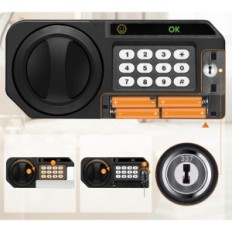 Sikkert med en ildfast veske til dokumenter, kullslott, 30 l, brukt